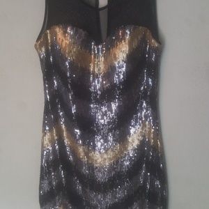 Black sequin dress